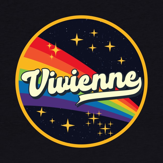 Vivienne // Rainbow In Space Vintage Style by LMW Art